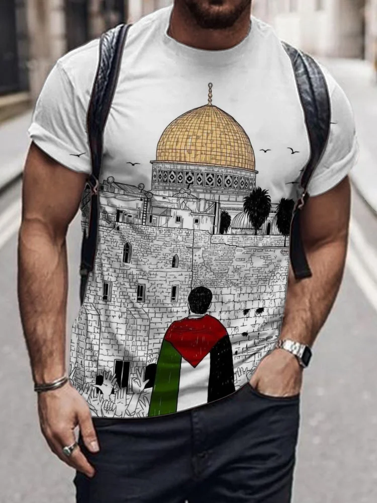 Men's Free Palestine Inspired Art T Shirt
