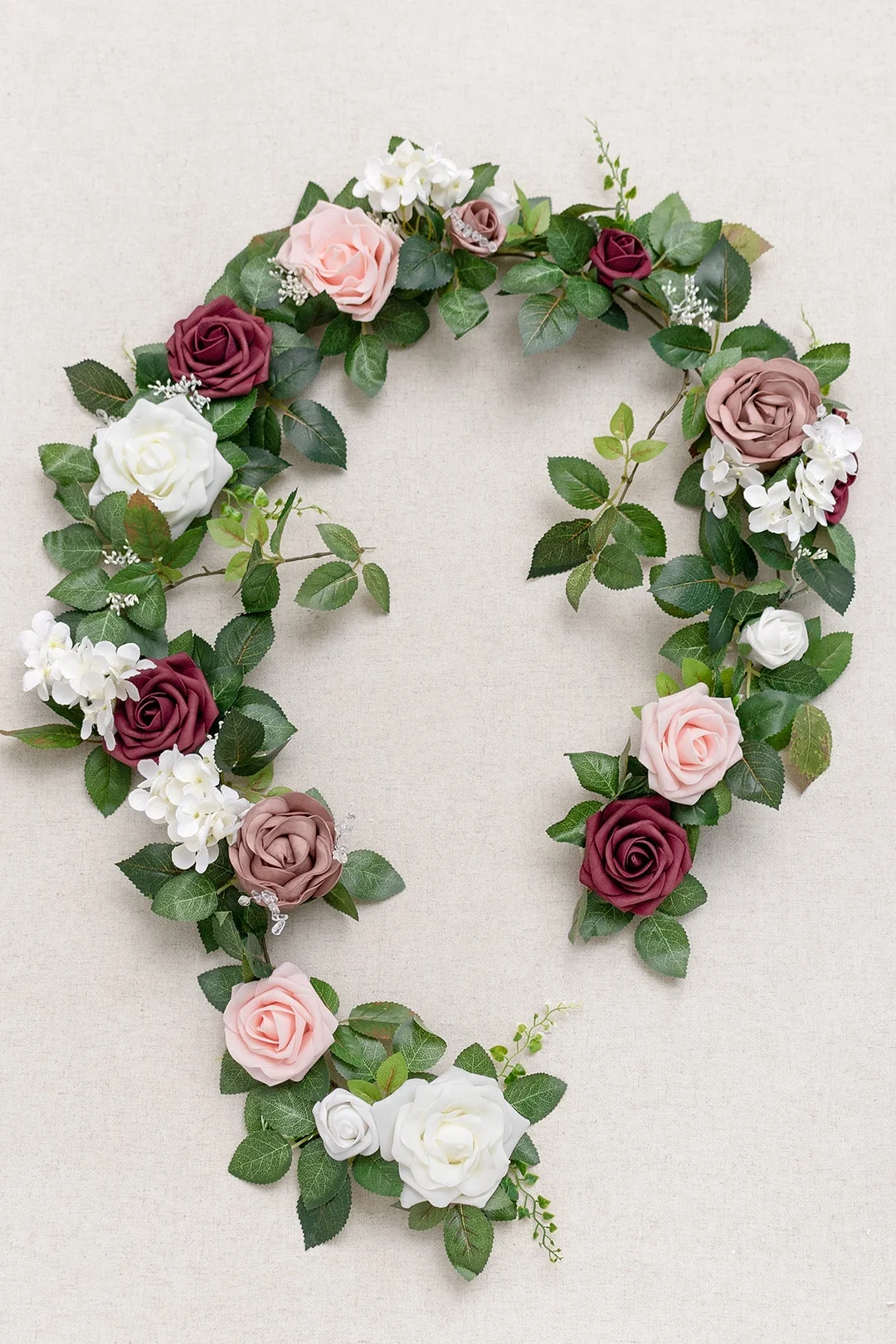 5ft Flower Garlands in Dusty Rose & Cream