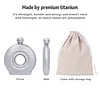 Pure Titanium Ring-Shaped Hip Flask 180ml with Funnel, Suitable for Outdoor Camping, Hiking, and Mountaineering Portable wine Flagon