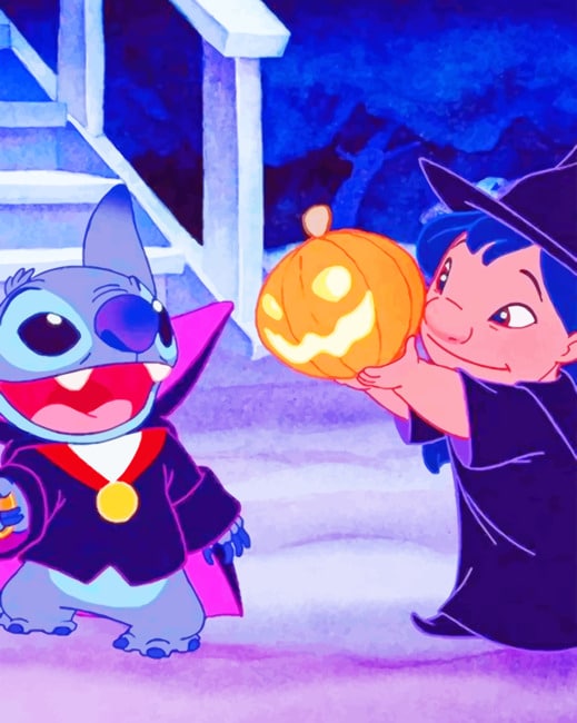 

Lilo And Stitch Halloween – Paint By Numbers - 40*50CM, 501 Original