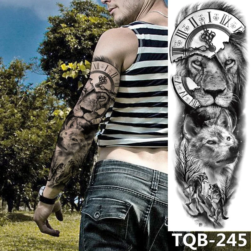 Large Temporary Tattoos Full Arm Tattoo Sleeves for Men Women