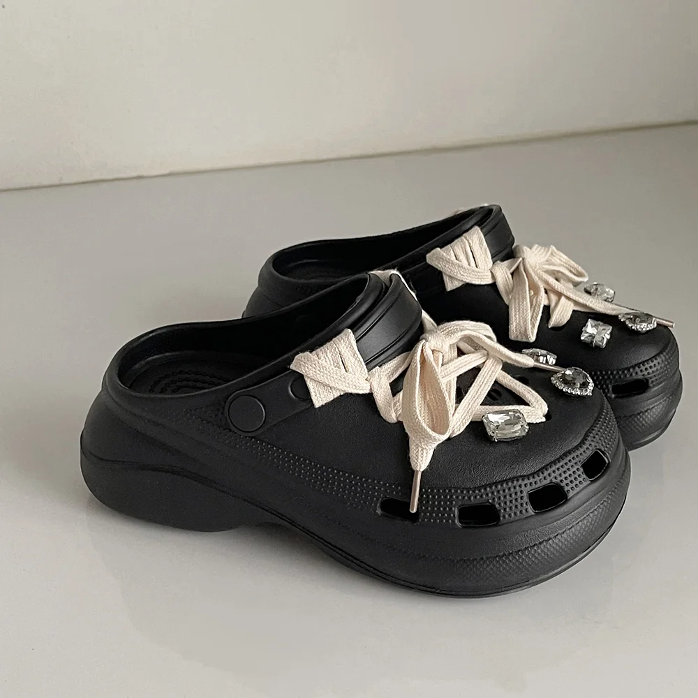 Yyvonne NEW punk metal rivets Sandals Women Slippers Platform Sandals Outdoor Clogs Thick Street Beach Slippers Flip Flops Garden Shoes