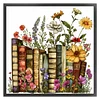 Books And Flowers-18CT Stamped Cross Stitch 50*50cm/19.69*19.69in