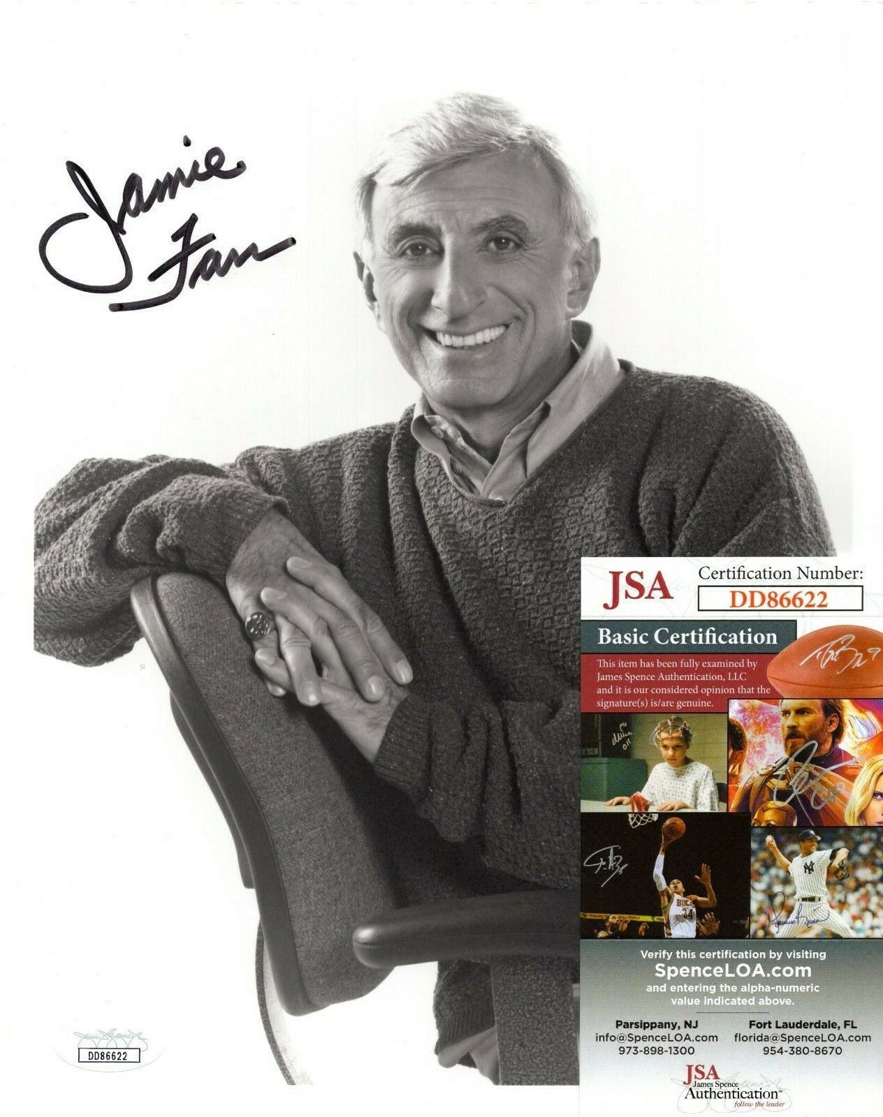 Jamie Farr Actor Movie Star Hand Signed Autograph 8x10 Photo Poster painting JSA COA