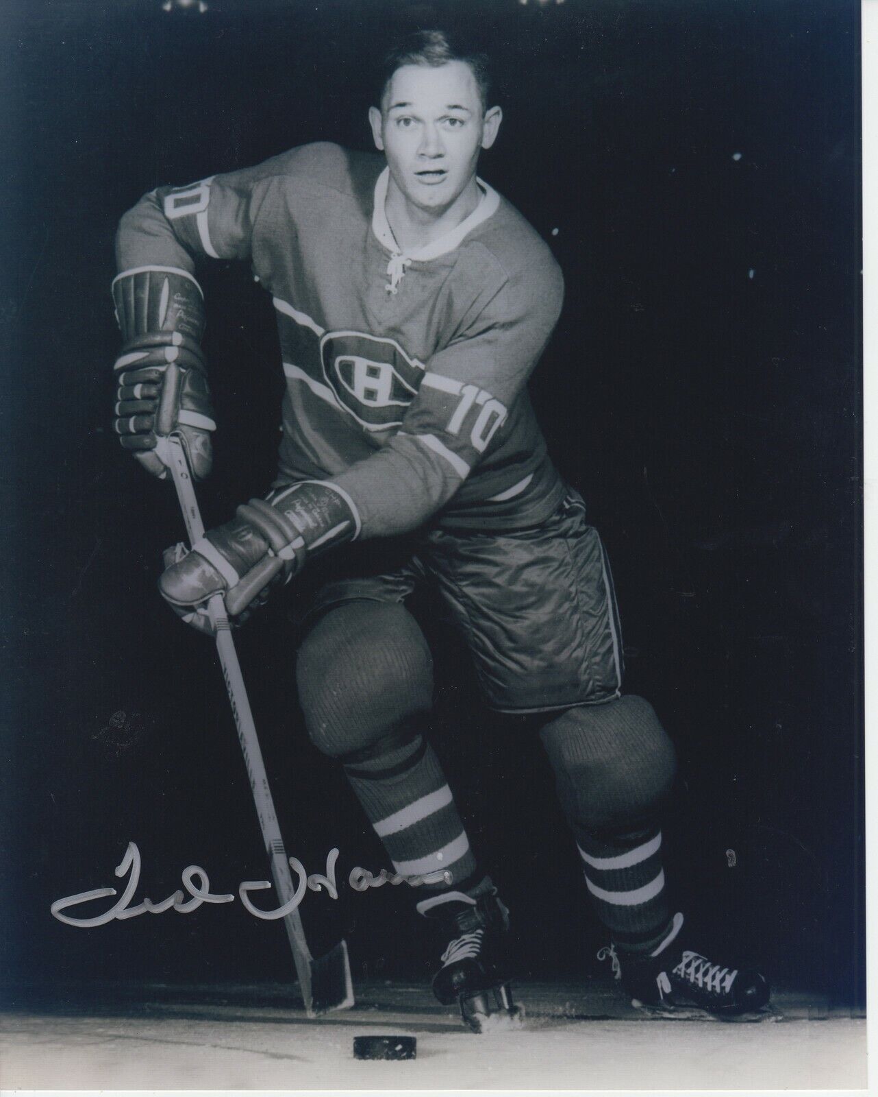 Ted Harris #4 8x10 Signed Photo Poster painting w/ COA Montreal Canadiens -