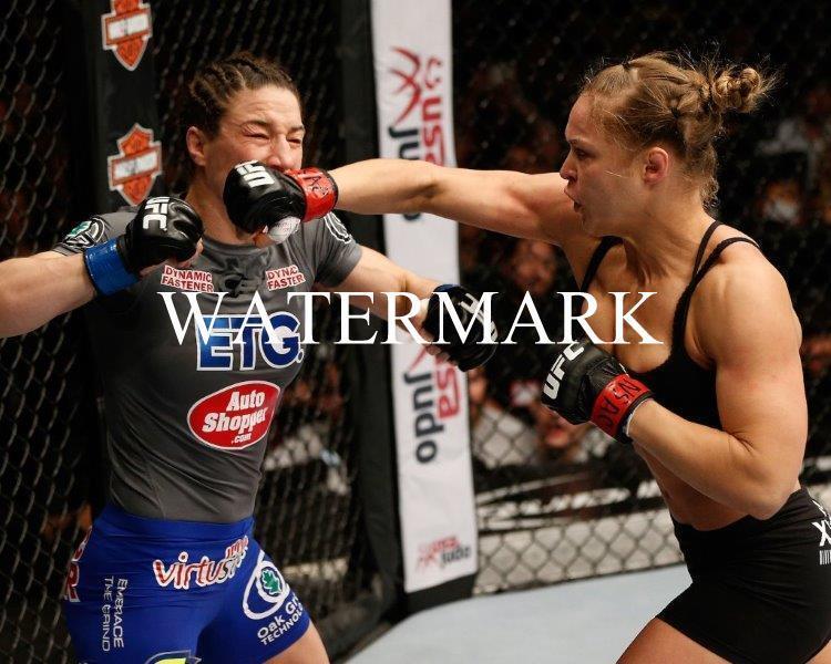 RONDA ROUSEY vs SARA MCMANN MMA UFC Fighter 8 x 10 Glossy Photo Poster painting