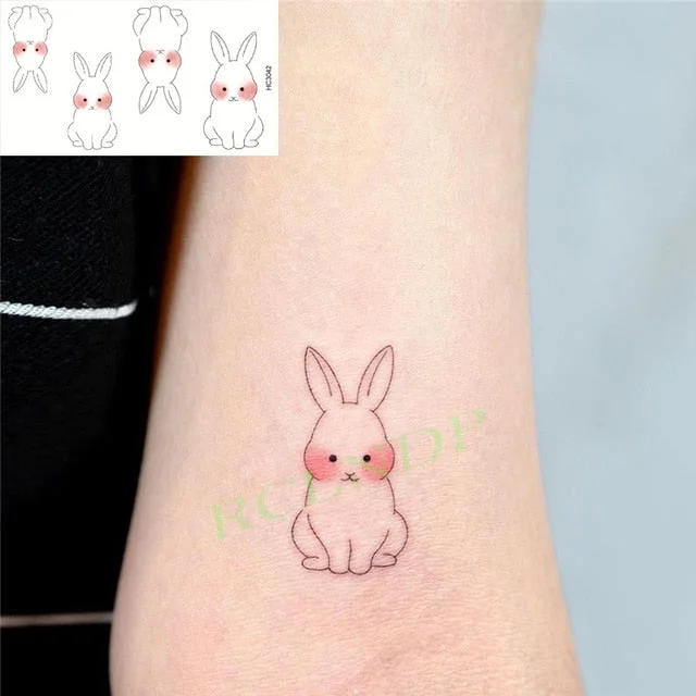 Waterproof Temporary Tattoo cute squirrel fox dog rabbit owl Cat animal fake tatto stickers flash tatoo for kids girl women lady