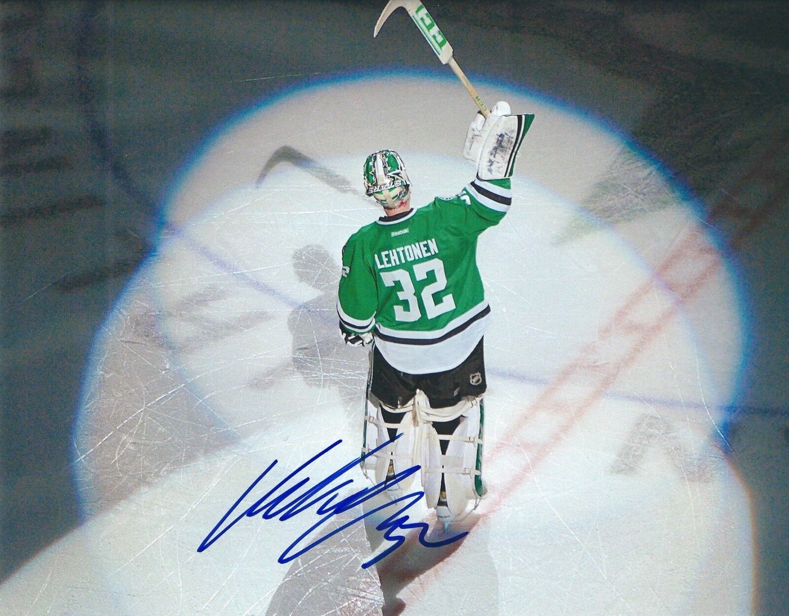 Signed 8x10 KARI LEHTONEN Dallas Stars Photo Poster painting - COA