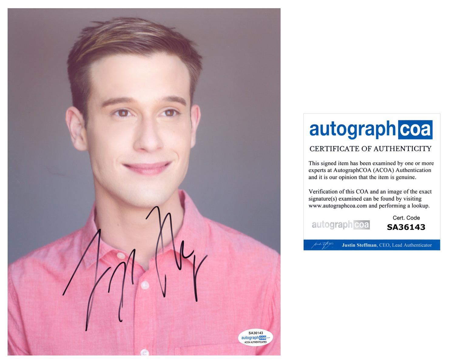 Tyler Henry Signed Autographed 8x10 Photo Poster painting Hollywood Medium ACOA COA