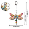 DIY Diamond Painting Keychain Kit, Double Sided 3D Printed Resin Base Rhinestone Bag Charm Ornament with Lobster Clasp, Complete Diamond Art Tools Set, Handmade Craft Gift for Women Adults Girls