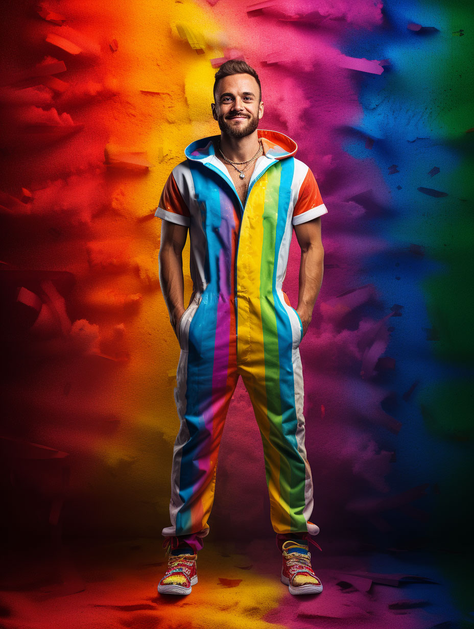 Rainbow Causal Jumpsuit