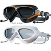 Big Frame Anti-Fog Swim Glasses Adjustable Wide View Swim Goggles for Swimmers