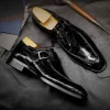 Mens Side Buckle Dress Shoes