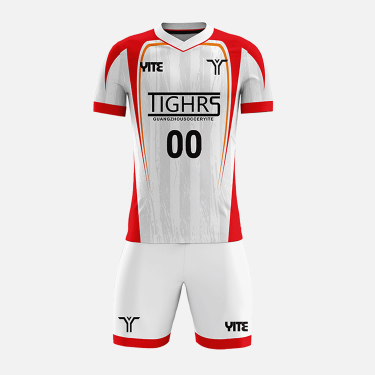 YITE | YTZQ185-White  And Red Soccer Uniforms
