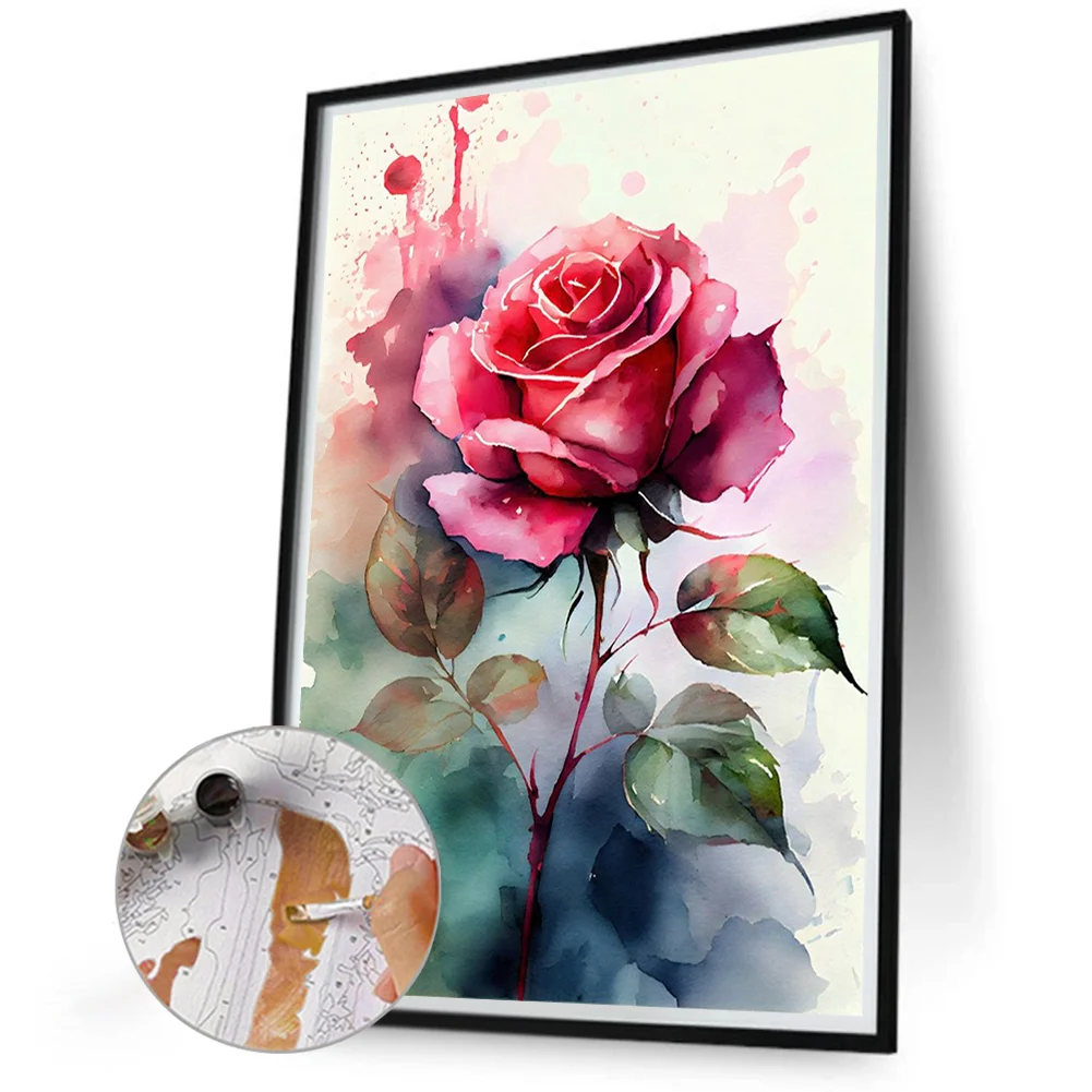 DIY Paint By Number 30*40cm - Rose