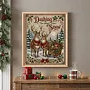 Reindeer Sleigh DIY 11CT 3 Strand Stamped Cross Stitch Kit 40x50cm tapestrymarket