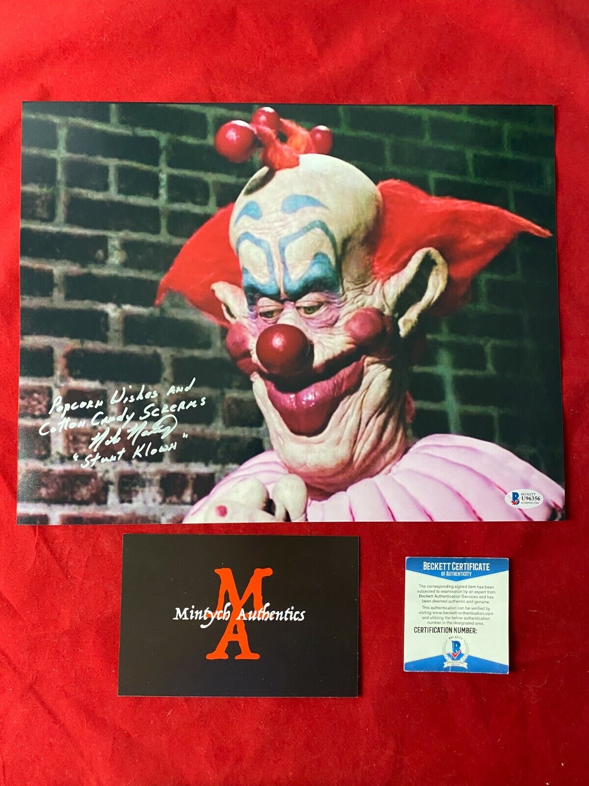 MIKE MARTINEZ SIGNED 11x14 Photo Poster painting! KILLER KLOWNS FROM OUTER SPACE! BECKETT COA