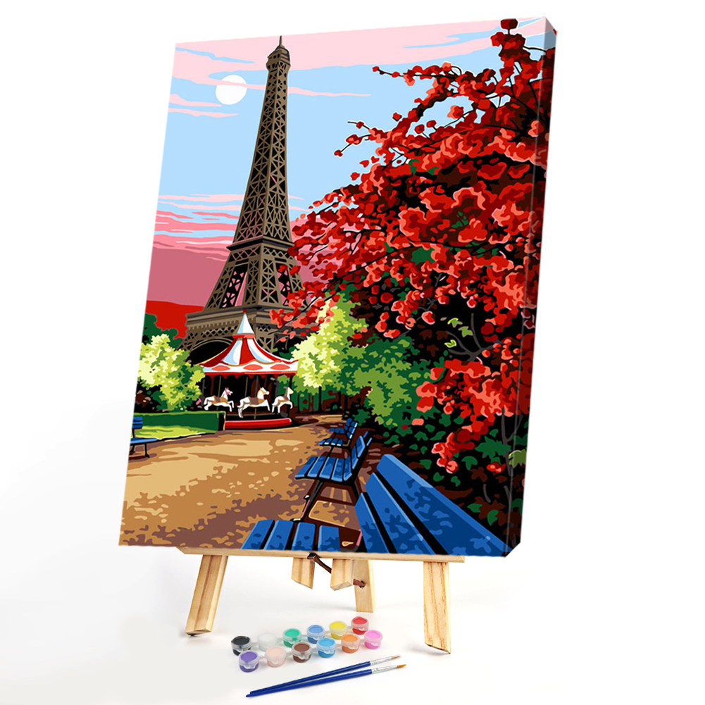 

40x50cm - Paint By Numbers Quiet Tower, 501 Original