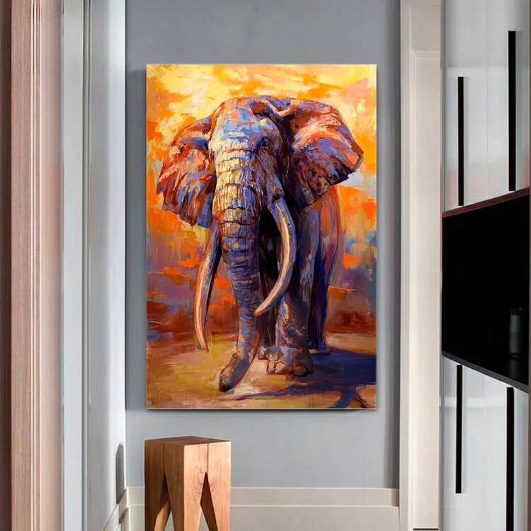 Elephant Artwork Canvas Wall Art  varity-store