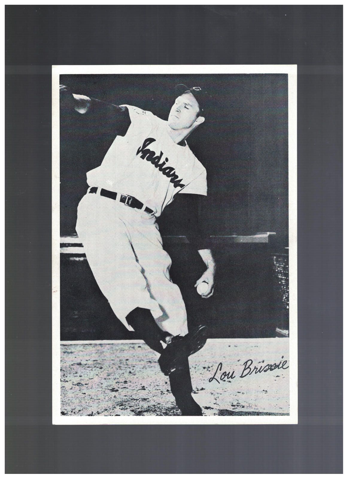 Lou Brissie Cleveland Indians 1950's 6x9 Picture Pack Photo Poster painting AO