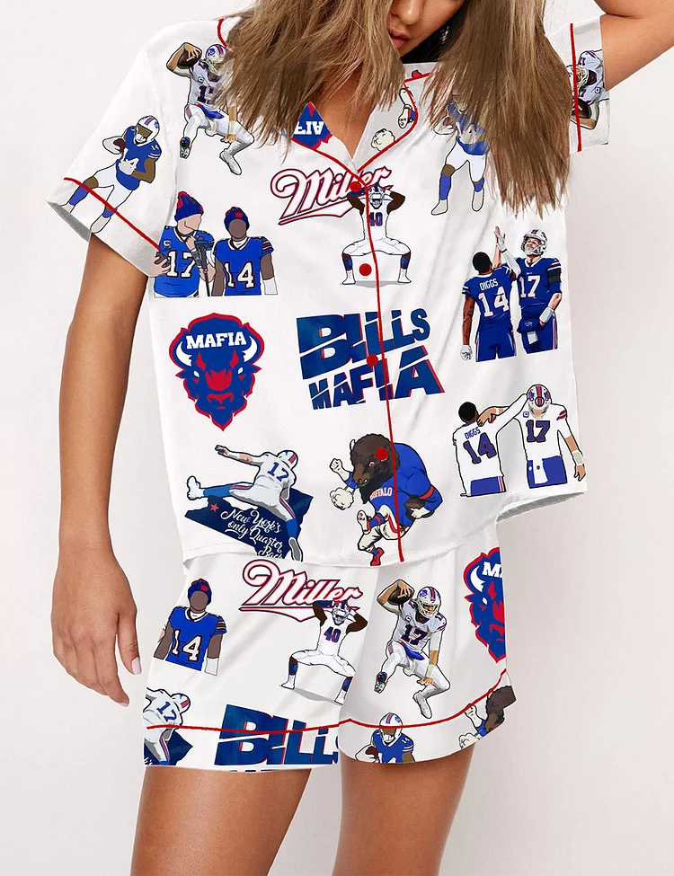 Women's Buffalo Bills Football Pajama Set