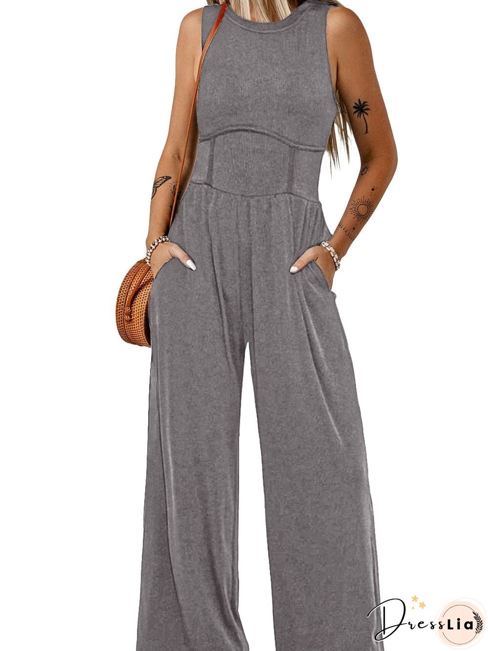 Patched Pocket Jumpsuit