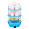 110V/220V Electric Egg Boiler 3-Layer Automatic Corn Steamer Rapid Heat Poacher