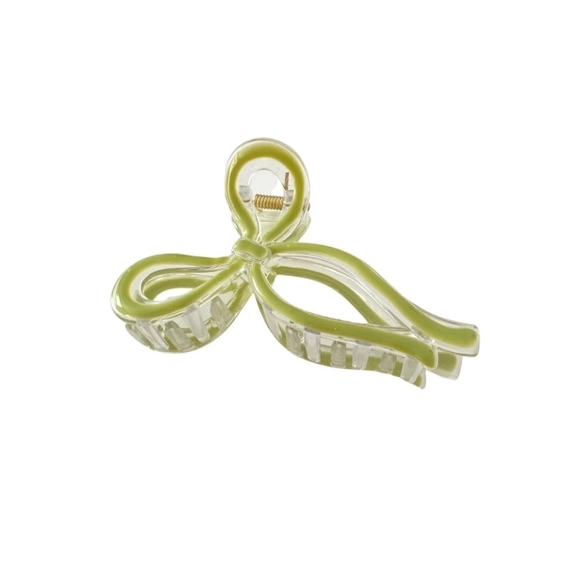 Advanced Sense Bow Hairpin Jelly Color Oil Drop Grab Clip Simple Fresh Shark Clip Internet Celebrity New Women’s Headwear