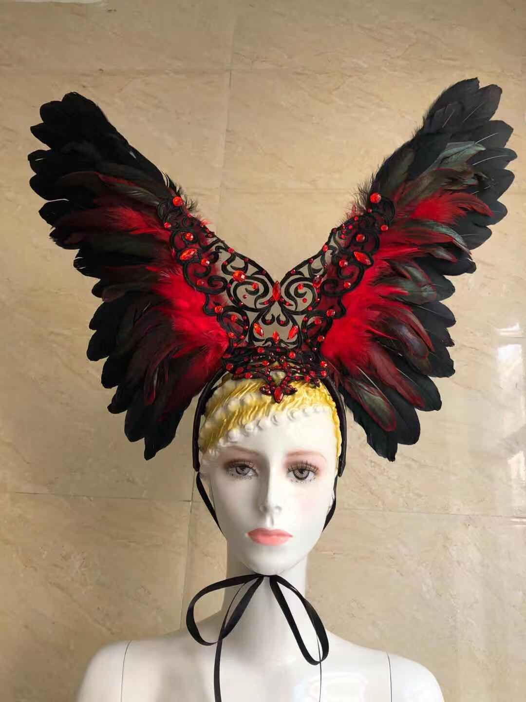 VCSHOES Lo Spettacolo Di Danza Copricapo Di Piume Di Accessori Di Abbigliamento La FESTA La Maschera IL Festival Easter Halloween Hat