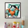 Kitten On Sofa-11CT Stamped Cross Stitch 40*40cm/15.75*15.75in tapestrymarket