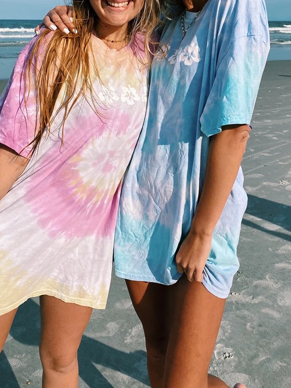BLUE TIE DYE TEE