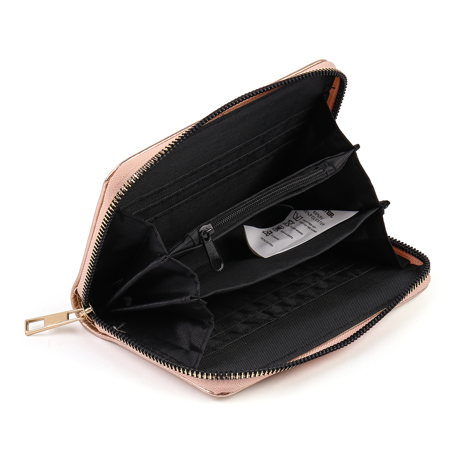 Portafoglio in PU pelle con 1 fiore di nascita & 1 nome personalizzati per mamma/nonna