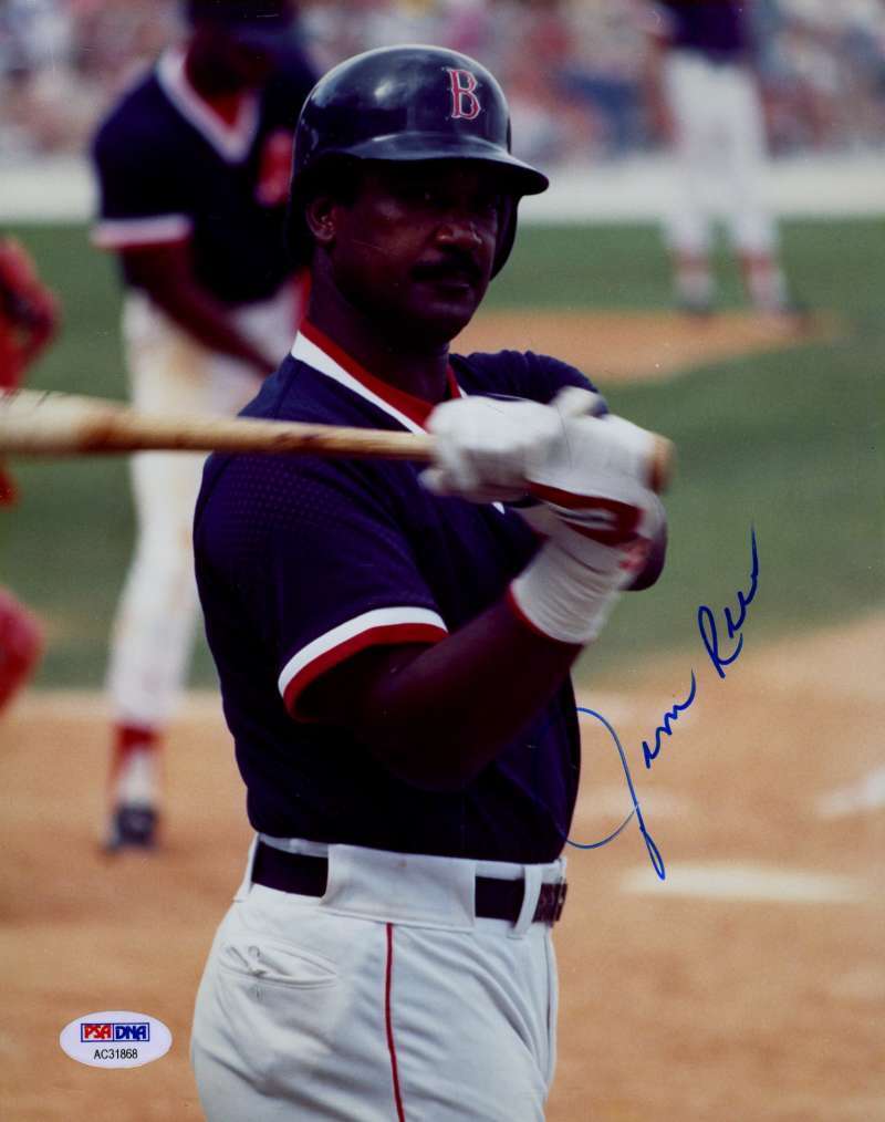 Jim Rice 1989 Psa/dna Signed 1/1 Original Image 8x10 Photo Poster painting Authentic Autograph