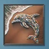Stone Art Dolphin - Full Round Drill Diamond Painting