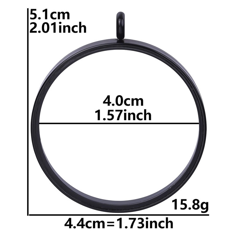 2 Pieces 304 Stainless Steel 18K Gold Plated Circle Solid Color Polished Pendant