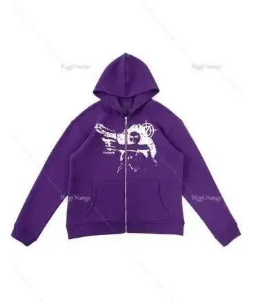 Uveng Print Fashion Anime Hoodie New Long Sleeve Zip Sweatshirt Streetwear Y2k Top Men and Women Jacket harajuku hoodie