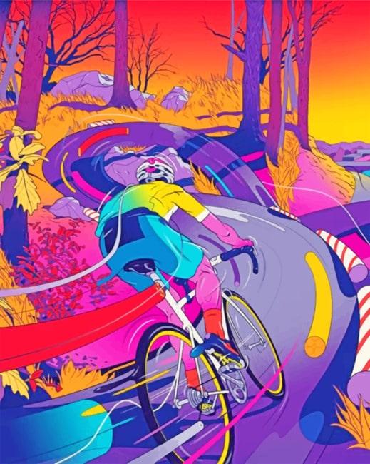 

Bicyclist – Illustration Paint By Numbers - 40*50CM, 501 Original