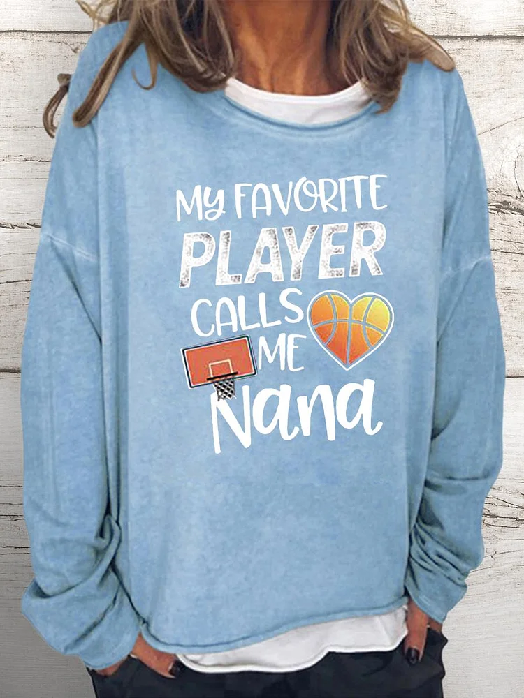 Nana Basketball Women Loose Sweatshirt-Annaletters