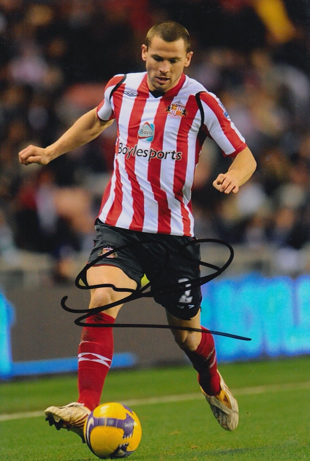 Phil Bardsley Hand Signed 12x8 Photo Poster painting - Football Autograph - Sunderland.