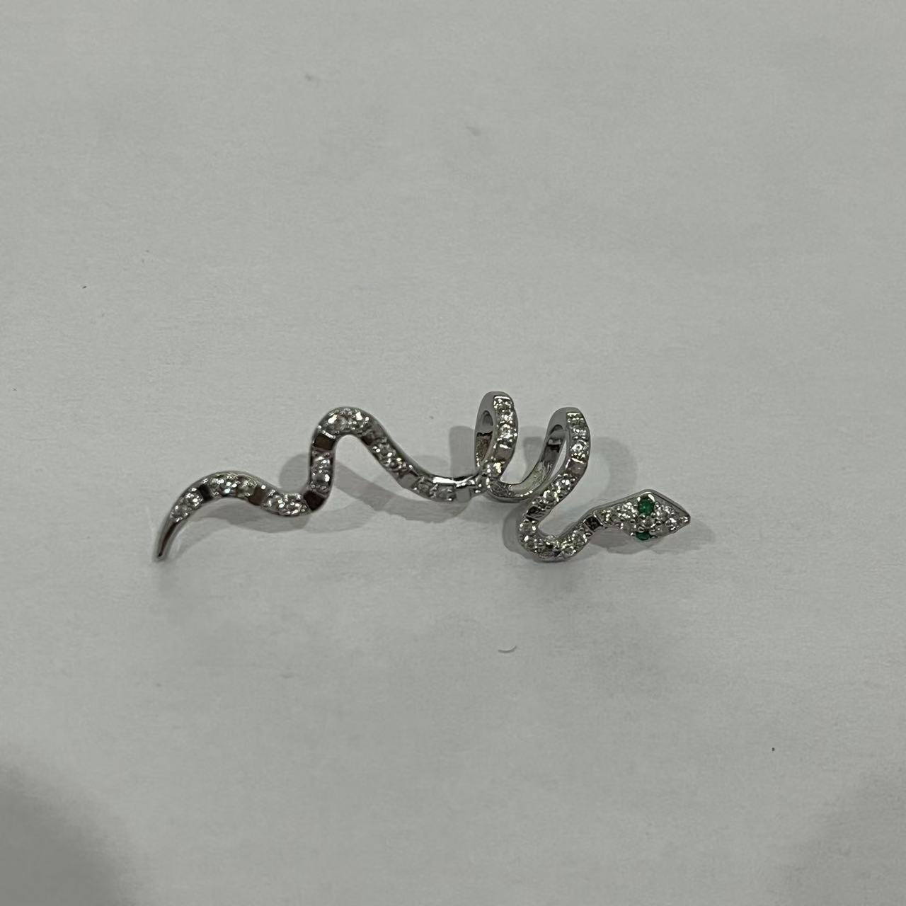 Snake Ear Bone Clip Gold Plated Zirconia Earrings