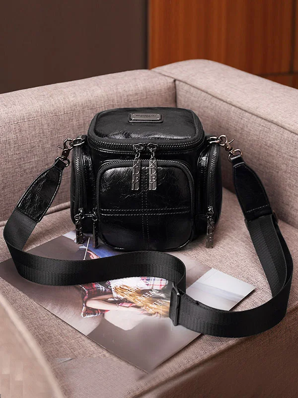 Camera Cylindrical Shoulder Large Capacity Crossbody Bag