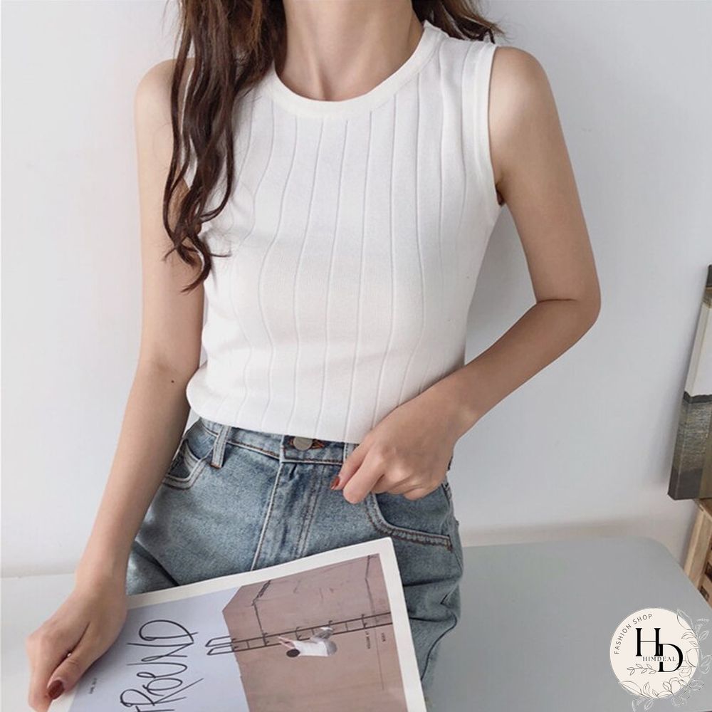Christmas Gift Womens Tank Top White Striped Summer Top Elasticity Womens Clothing