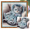 (Multi-Style) Flowers Cats-11CT Stamped Cross Stitch 50*50cm/19.69*19.69in tapestrymarket