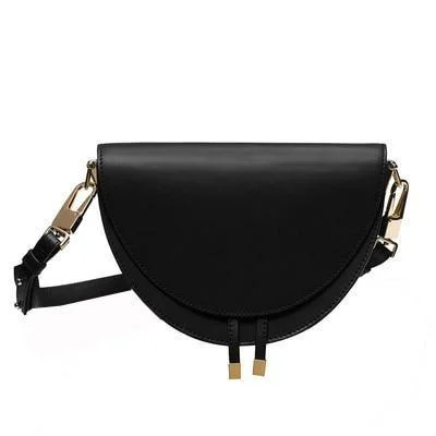 Women Crossbody Bag Fashion Crocodile Semicircle Saddle Bag