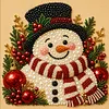 Framed Christmas Snowman - Pearls Painting Kit DIY Diamond Painting Pearl Dot Crafts 20x20CM