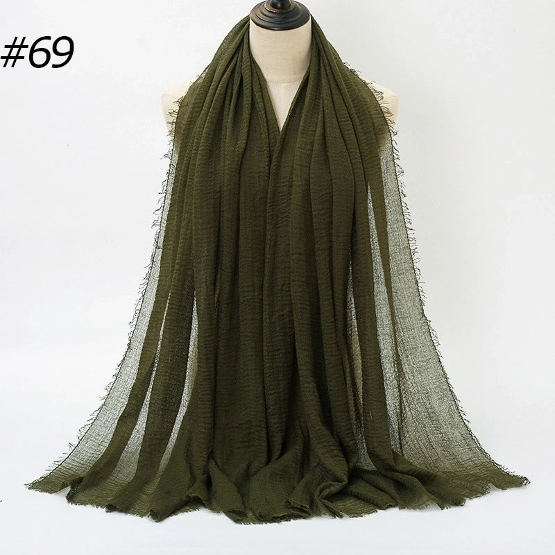 20 Pieces Fashion Solid Color Cotton Pashmina Scarves