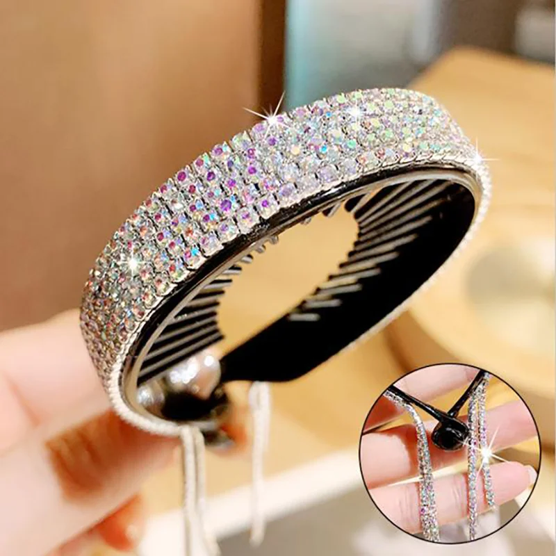 Ruili Tassel rhinestone bun hairpin