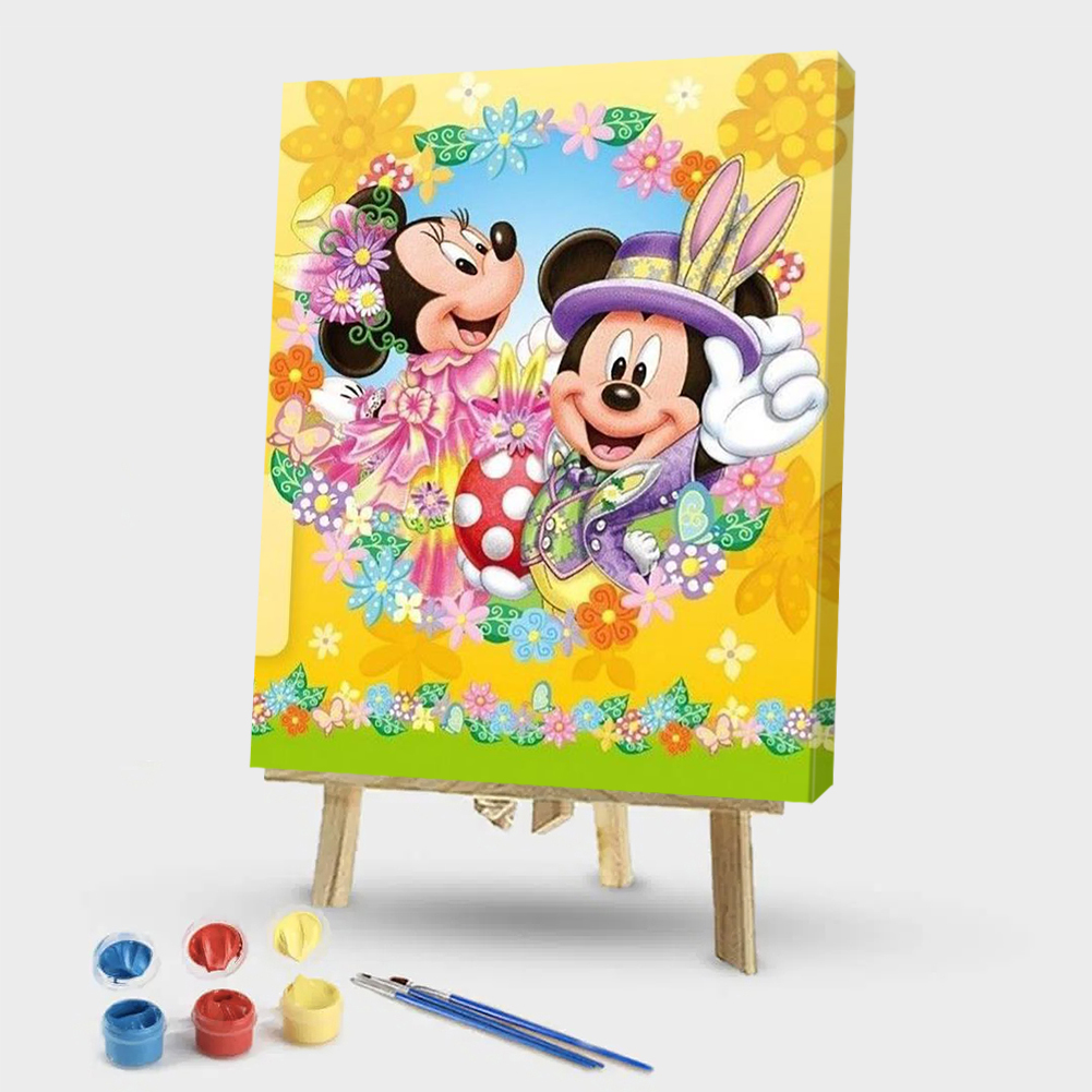 

40*50CM - Paint By Numbers - Running Mickey and Minne, 501 Original