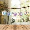 5Pcs DIY Snail Double Sided Special Shaped Diamond Painting Keychains