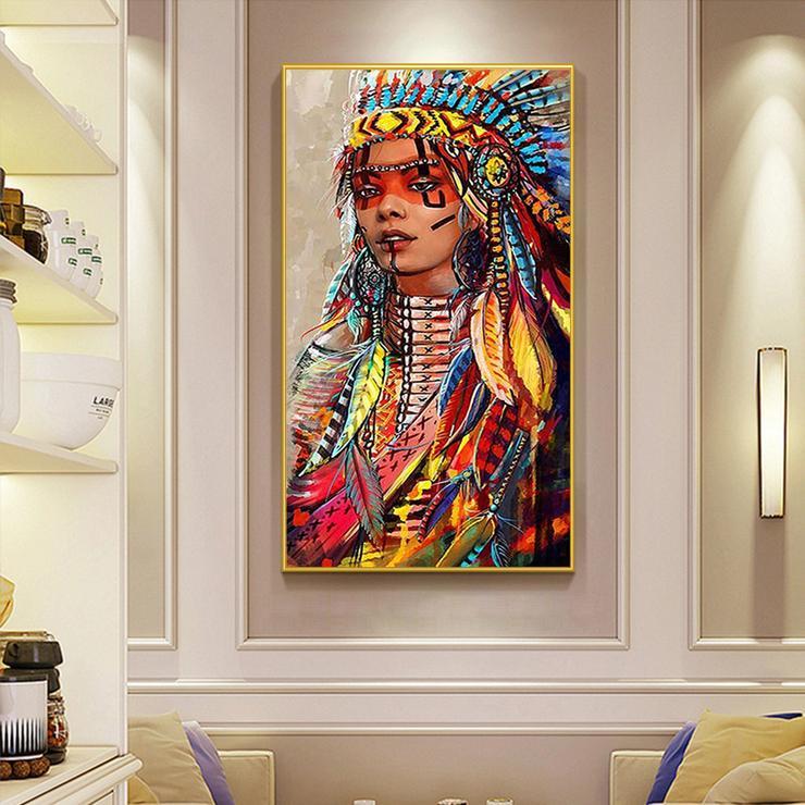 Diamond Painting -Full Round - Indigenous Woman (85*45cm)